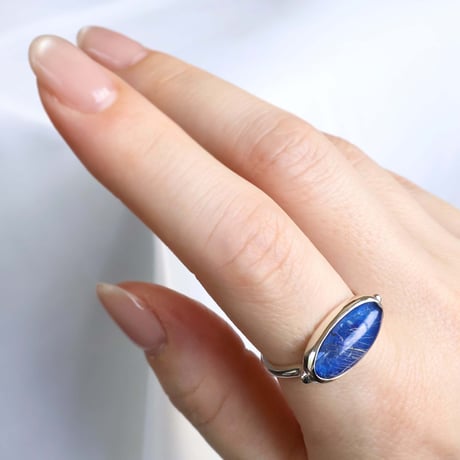 Lapislazuli × Rutilated Quartz Ring