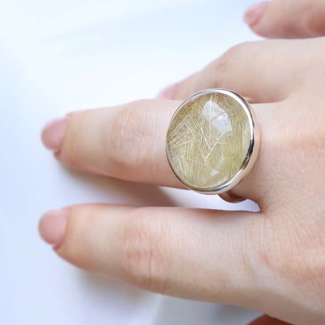 Rutilated Quartz Ring