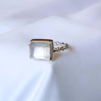 Yako Shell × Rutilated Quartz  Ring