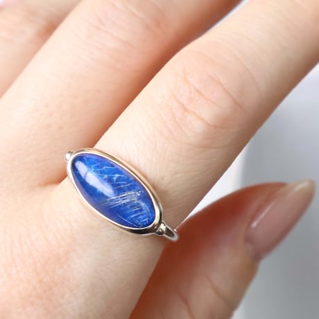 Lapislazuli × Rutilated Quartz Ring