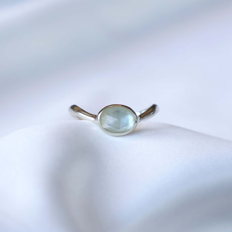 Shell × Prasiolite Ring