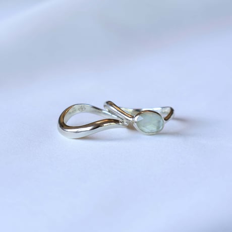 Shell × Prasiolite Ring