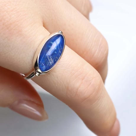 Lapislazuli × Rutilated Quartz Ring
