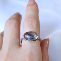 Platinum Rutilated Quartz Ring