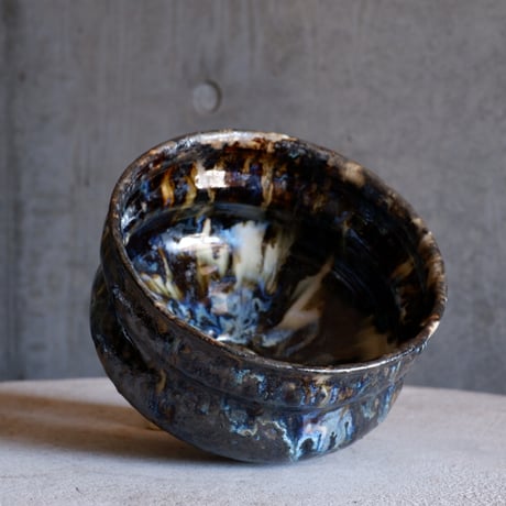 Φ16.5×h10.3㎝  鉄釉彩pot  H797