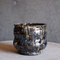 Φ12.7×h11.5㎝  鉄釉彩pot  H818