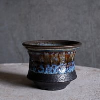 Φ11.2×h8.7㎝ coral verdigris pot  H669