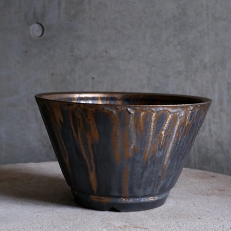 Φ22(in19.8)×h13㎝  燻bronze pot  H764