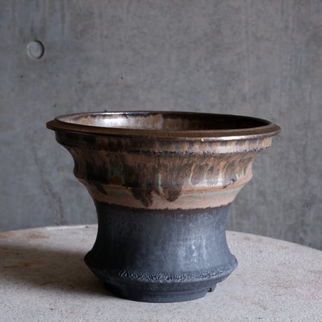 Φ23×h16.8㎝  matte verdigris pot  H601