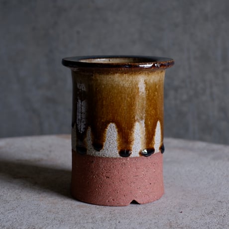 Φ10(in6.8)×h12.5㎝  琥珀beige pot  H588