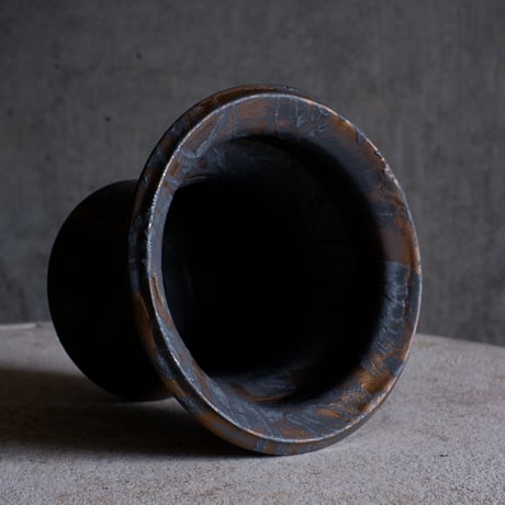 Φ16×h13.8㎝  bronze鉄彩 pot  H727