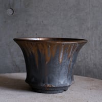 Φ20×h13.5㎝  燻bronze pot  H765