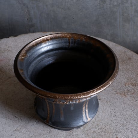Φ18×h13㎝  燻bronze pot  H768
