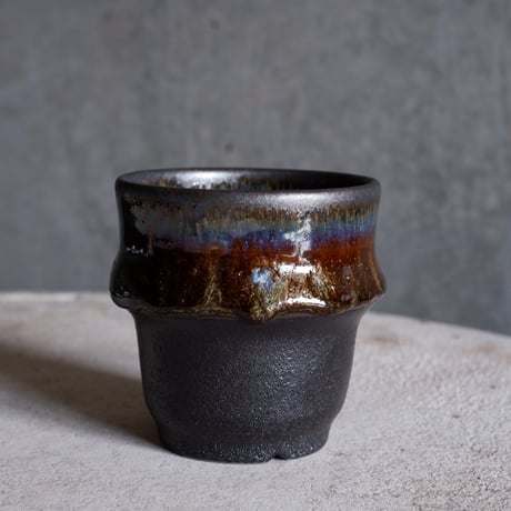 Φ8×h8.3㎝ coral verdigris pot  H675