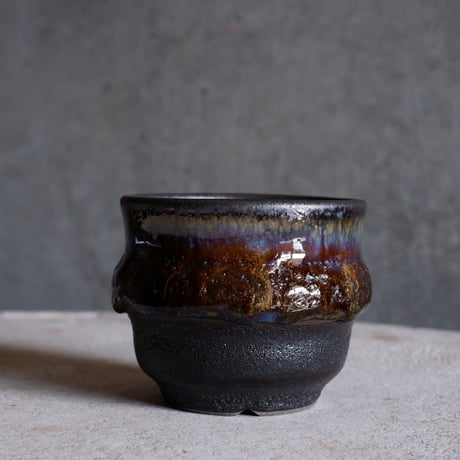 Φ8×h7㎝ coral verdigris pot  H680