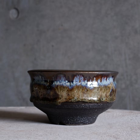 Φ12(in10)×h6.8㎝ coral verdigris pot  H668
