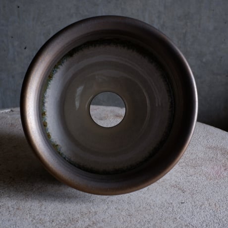 Φ18.5×h13.8㎝ titan bronze pot  H647
