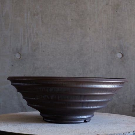 Φ37.7×h14㎝ 燻(brown) pot  H959
