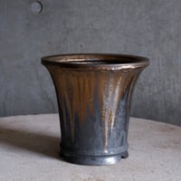 Φ16(in12.5)×h14.8㎝  燻bronze pot  H767