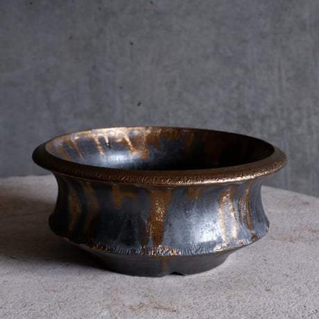 Φ19(in16.7)×h18.7㎝  燻bronze pot  H771