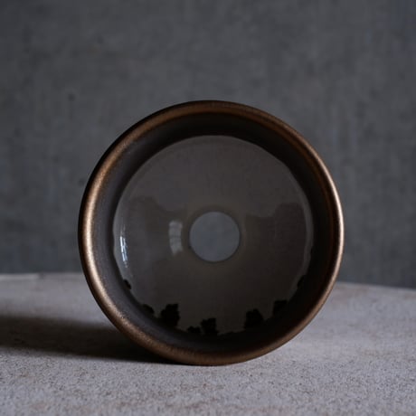 Φ11.5×h8.3㎝ titan bronze pot  H654