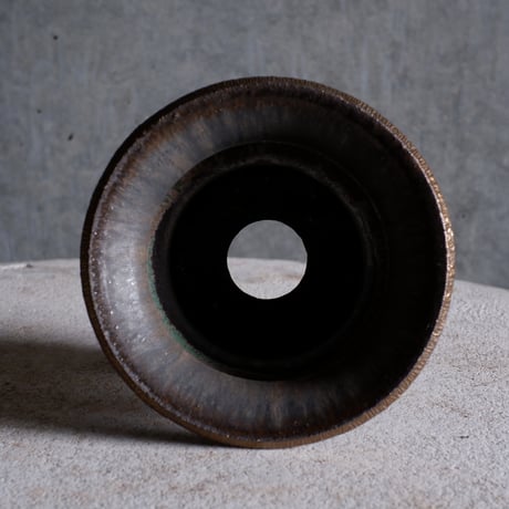 Φ13.8×h10.8㎝ matte verdigris pot  H608