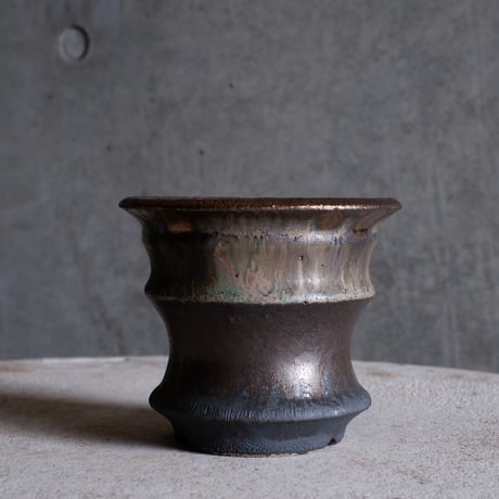 Φ11.5×h10.2㎝  matte verdigris pot  H612