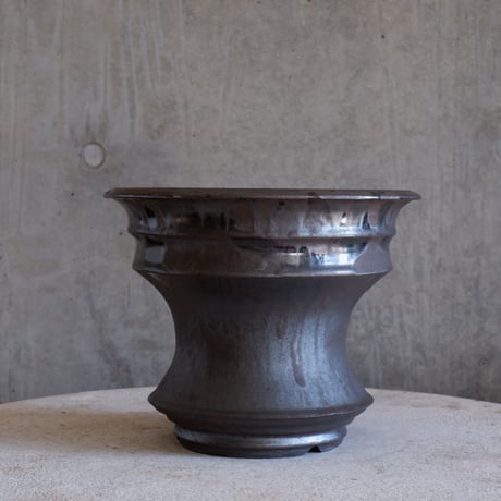 Φ23(in20.5)×h18.7㎝ 燻(brown) pot  H962