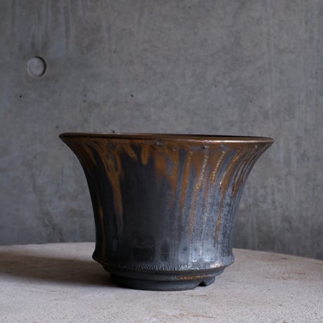 Φ20×h13.5㎝  燻bronze pot  H765