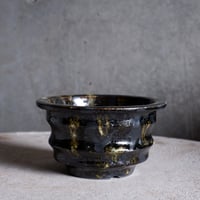 Φ13(in10.7)×h7.4㎝   鉄釉彩pot  H640