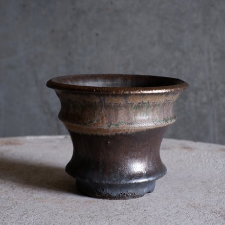 Φ12.3×h10㎝  matte verdigris pot  H613