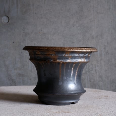 Φ16.7×h12.7㎝  燻bronze pot  H770