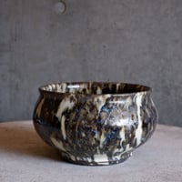 Φ14.7×h9.5㎝  鉄釉彩pot  H815