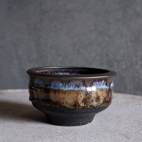 Φ12(in10)×h6.8㎝ coral verdigris pot  H668