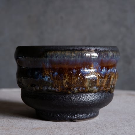 Φ9.5×h6.8㎝ coral verdigris pot  H670