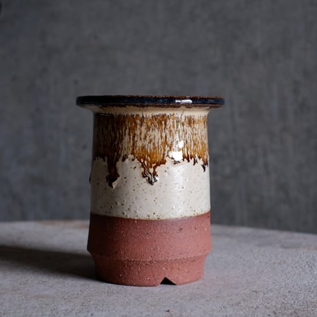 Φ9(in6.5)×h11.3㎝  琥珀beige pot  H590