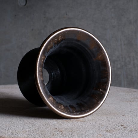 Φ14×h12.6㎝  燻bronze pot  H774