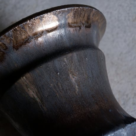 Φ13.7×h11.5㎝  matte verdigris pot  H607