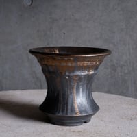 Φ14×h12.6㎝  燻bronze pot  H774