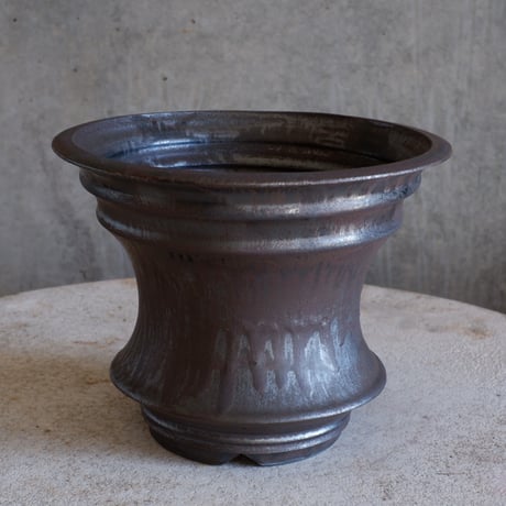 Φ20.5(in18.5)×h16.6㎝ 燻(brown) pot  H964