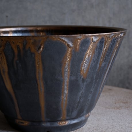 Φ22(in19.8)×h13㎝  燻bronze pot  H764