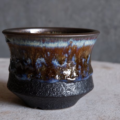 Φ9×h7.2㎝ coral verdigris pot  H684