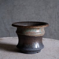 Φ13.8×h10.8㎝ matte verdigris pot  H608