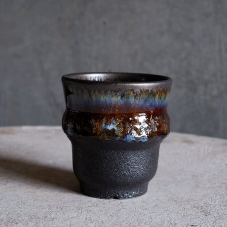 Φ8.3×h9㎝ coral verdigris pot  H674