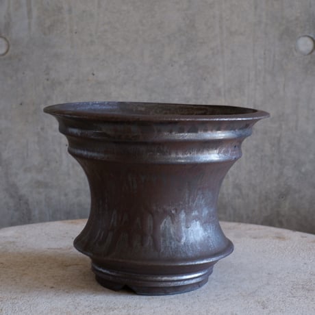 Φ20.5(in18.5)×h16.6㎝ 燻(brown) pot  H964