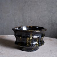 Φ11.5(in9.4)×h7.2㎝   鉄釉彩pot  H644