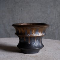 Φ11.4(in9.5)×h8.8㎝  燻bronze pot  H783