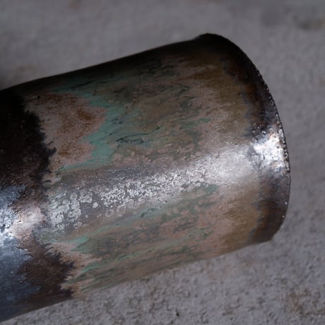 【OUTLET】Φ7.5(in5.2)×h11.8㎝  matte verdigris pot  H620