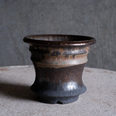 Φ12.5×h11.2㎝  matte verdigris pot  H609