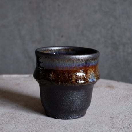 Φ8×h8.3㎝ coral verdigris pot  H675